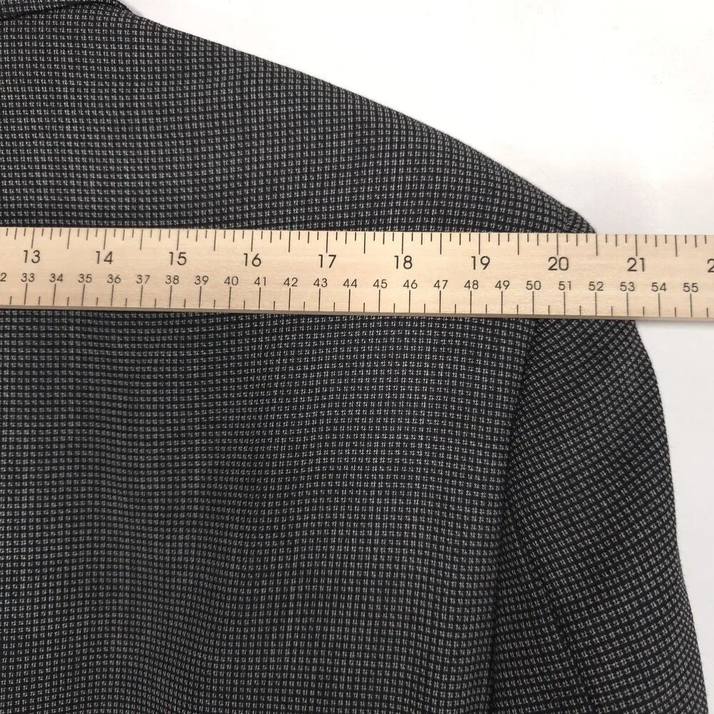HUGO BOSS Vintage Sport Coat Blazer 44L USA MADE EINSTEIN Virgin Wool UNION MADE